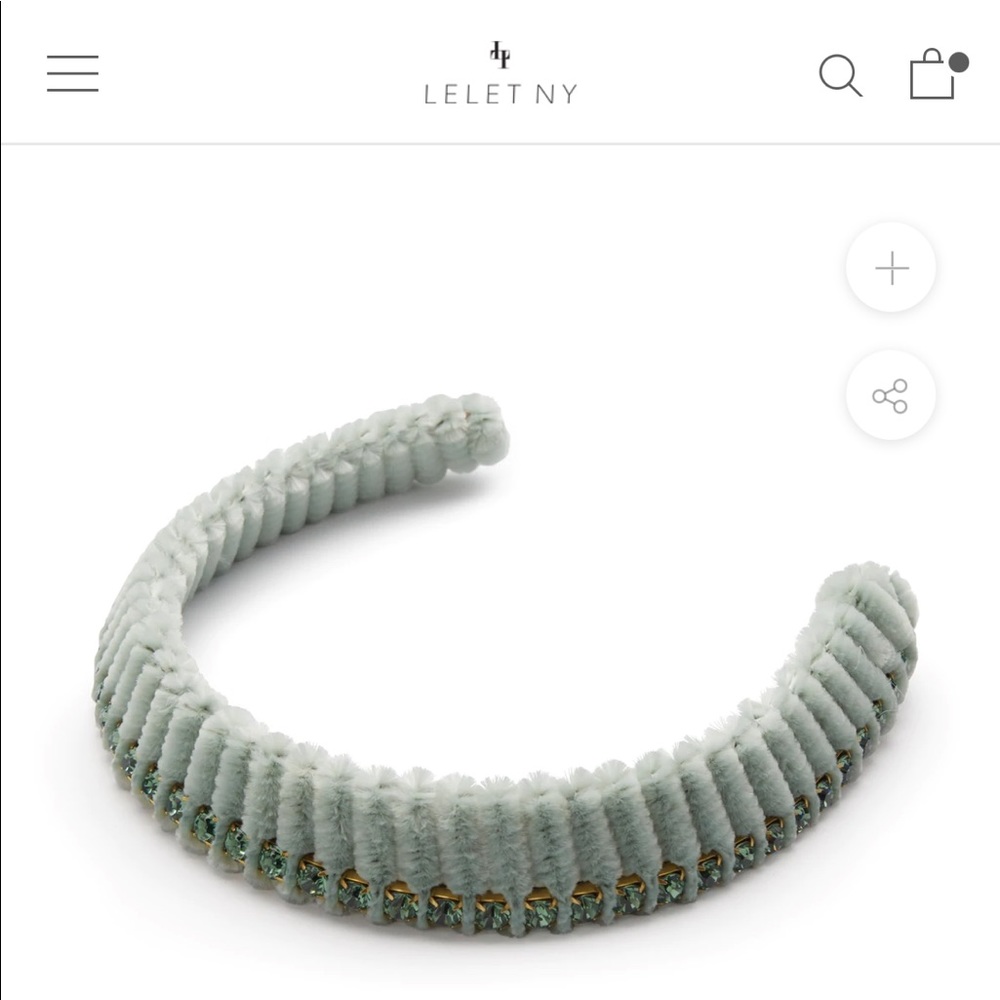 Lelet NY Muppet Wide Crystal Crown in Seafoam